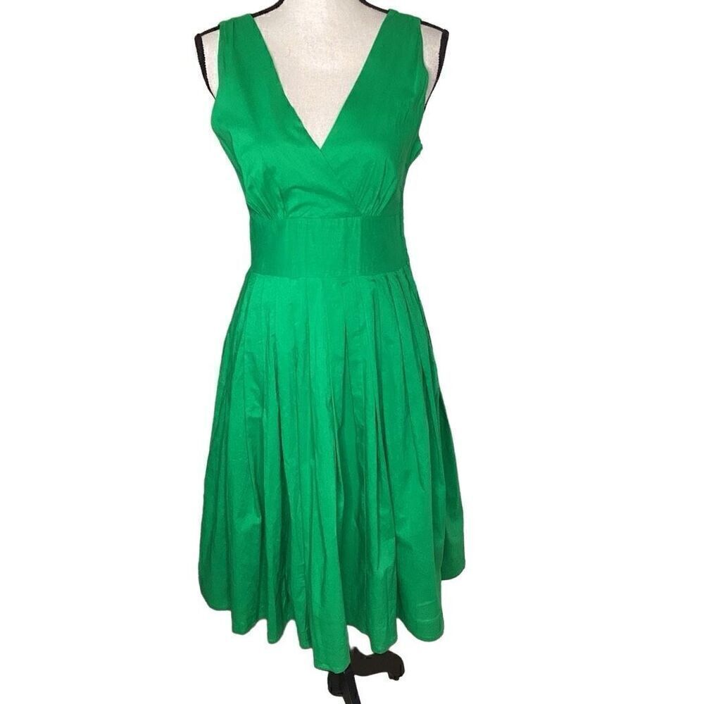 NEW Aryeh Green Fit and Flare Dress SzS Vintage Inspired, Classic, Wedding Guest